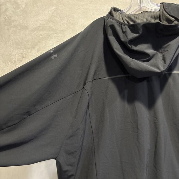 Under Armour Windbreaker Storm Hoodie Mesh Lined Black Mens XXL Outdoor Full Zip - Picture 11 of 16